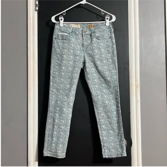 Pilcro and the Letterpress Pants - Pilcro and the Letterpress Slim Stet Floral Pants Size: 28 Inseam: 24”
